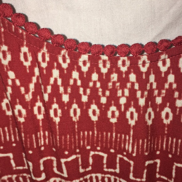 Patterned Red Romper - Picture 2 of 3